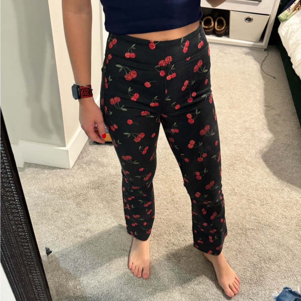 FREE PEOPLE Cherry Print Pants